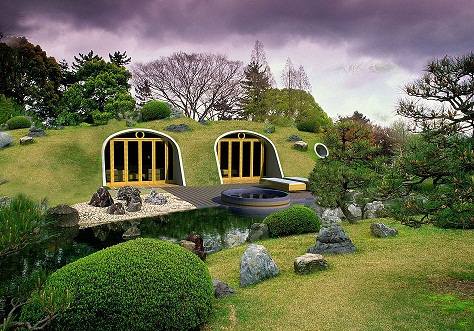 Casas de hobbits que se construyen en solo tres días y totalmente ecológicas
