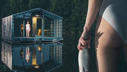 En realidad la casa está diseñada para estar en agua y en tierra